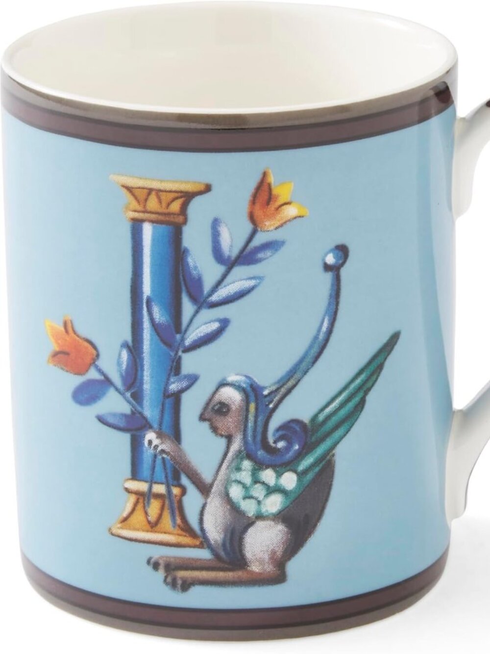 SPODE Kit Kemp Letter "I" Alphabet Mug 12 oz. in Blue in Gift Box NWT